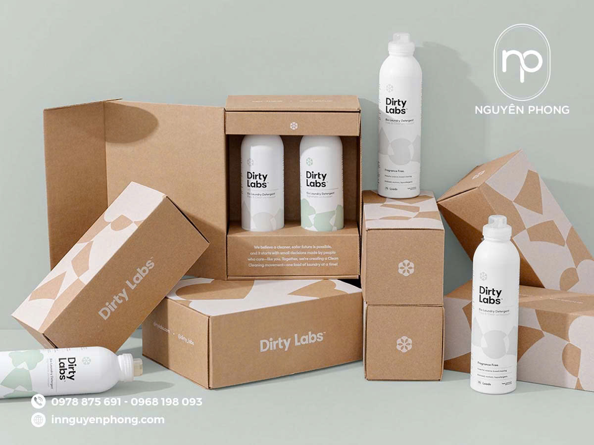 Hộp carton với thiết kế đồng bộ thể hiện sự chuyên nghiệp của doanh nghiệp